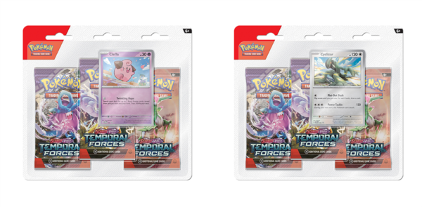 Pokémon SV 5.0 – Temporal Forces – 3 Pack Blister (zufällig) - Englisch