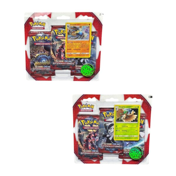 Aufziehen der Sturmröte: 3-Pack Blister Lucario/ Silvarro