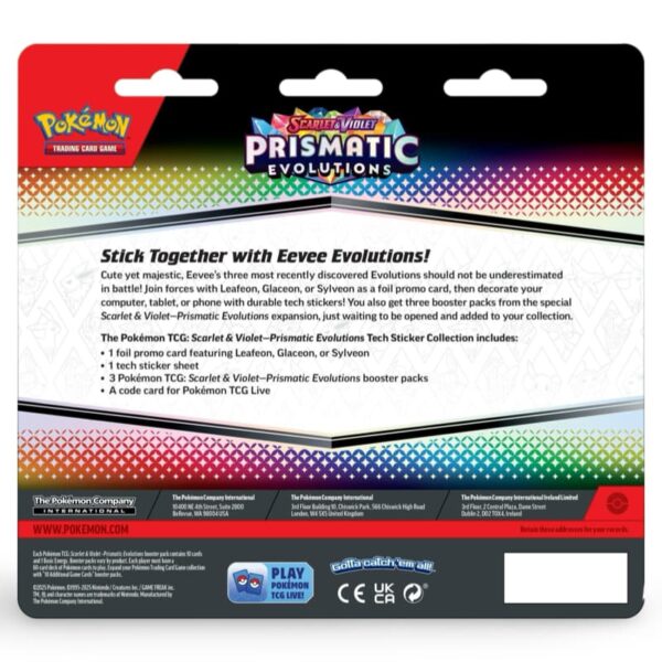 Pokemon Prismatic Evolutions Tech Sticker Collection (Pre-Order) - Image 3