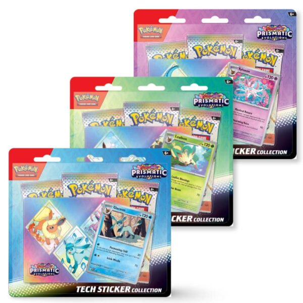 Pokemon Prismatic Evolutions Tech Sticker Collection (Pre-Order)