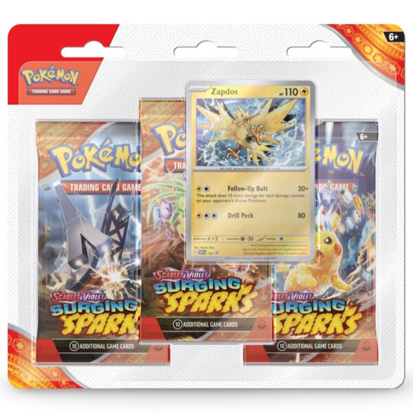 Pokemon Surging Sparks: 3-Pack Blister - Image 2