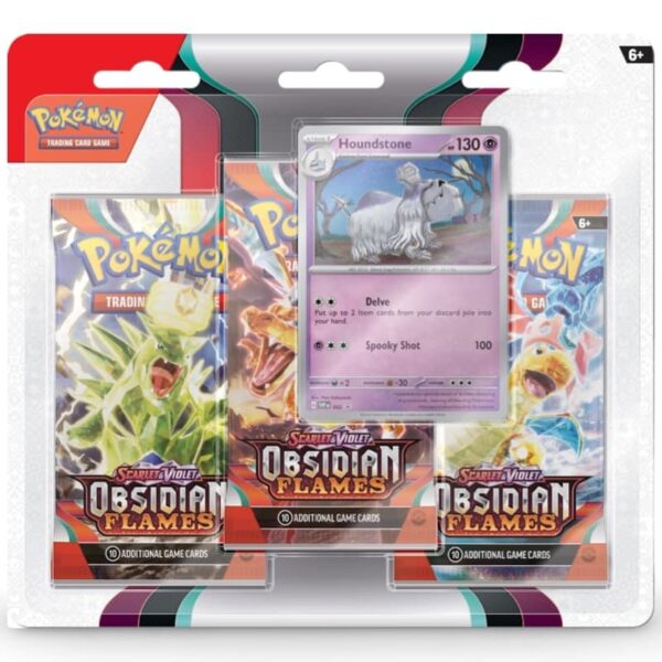 Pokemon Obsidian Flames: 3-Pack Blister Houndstone/ Eevee - Image 2