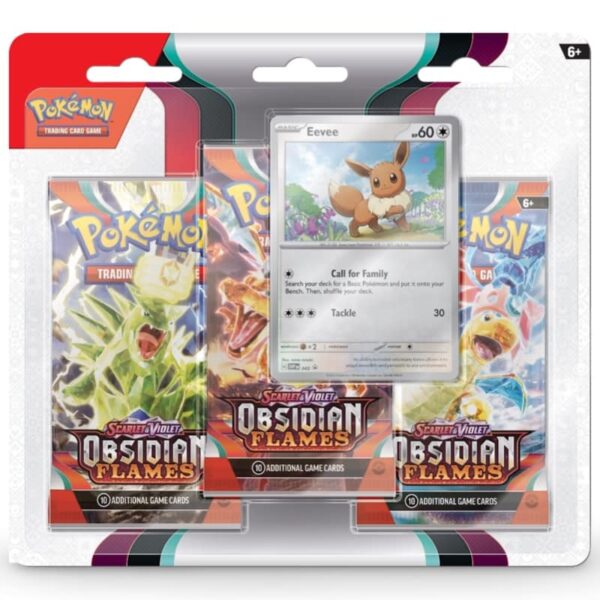 Pokemon Obsidian Flames: 3-Pack Blister Houndstone/ Eevee - Image 3